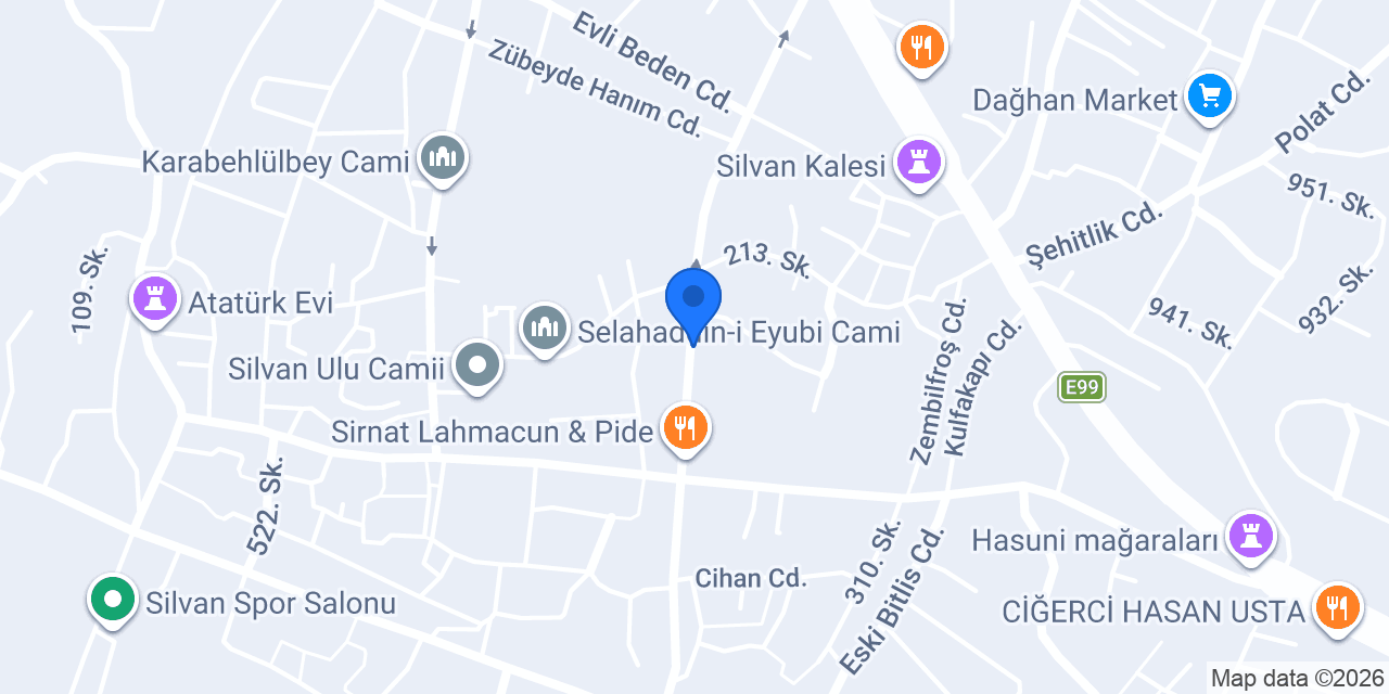 Silvan Nursima Bitki Ve Baharat konumu