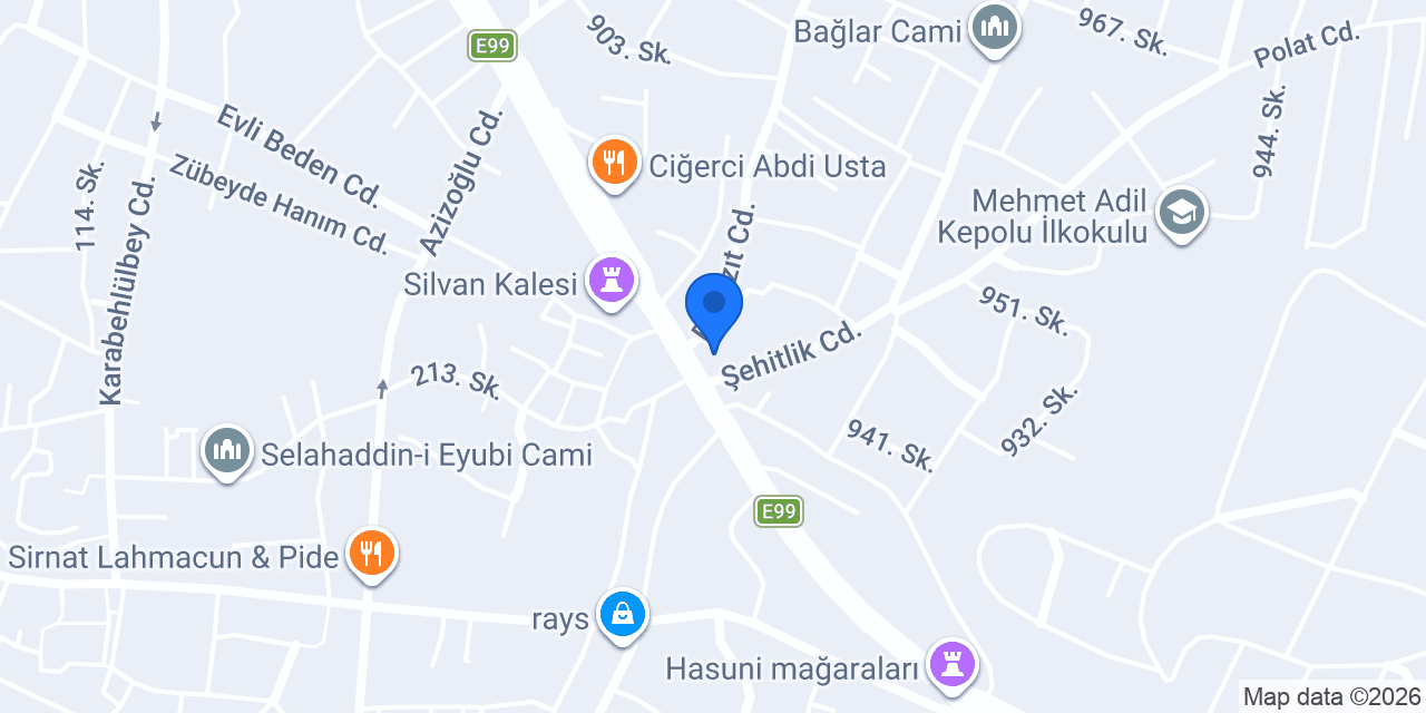 Silvan Avukat-Birtane Hukuk Bürosu konumu