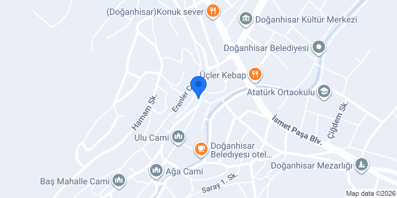 Doğanhisar Noterliği konumu