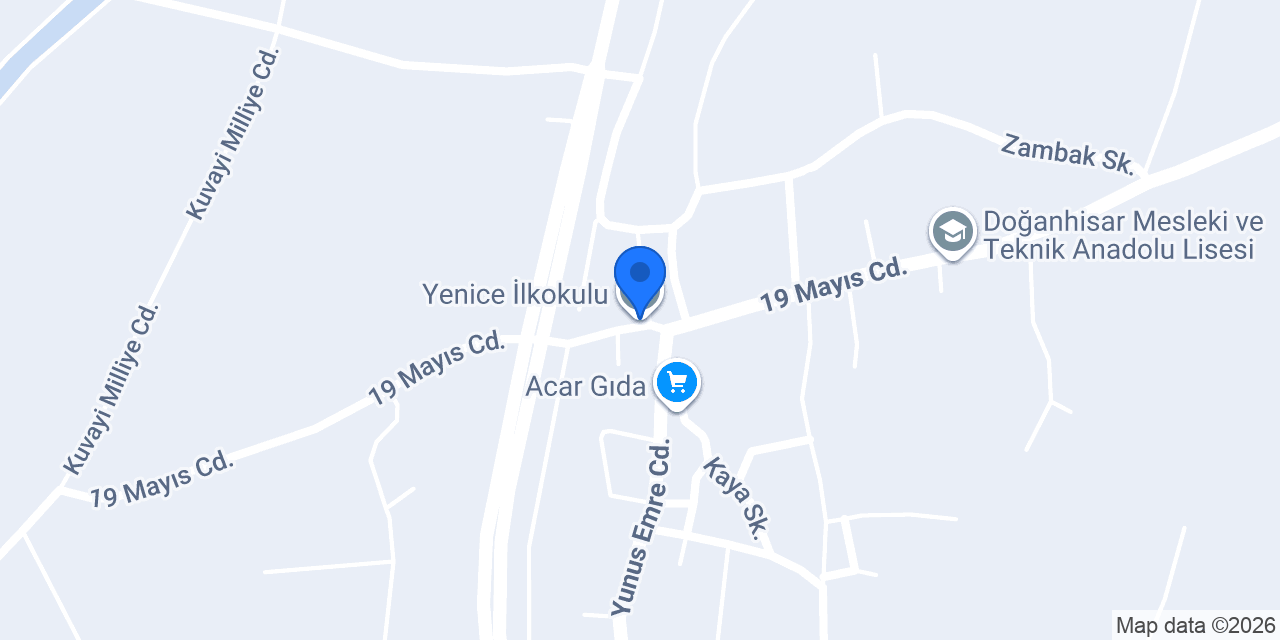 Yenice İlkokulu konumu