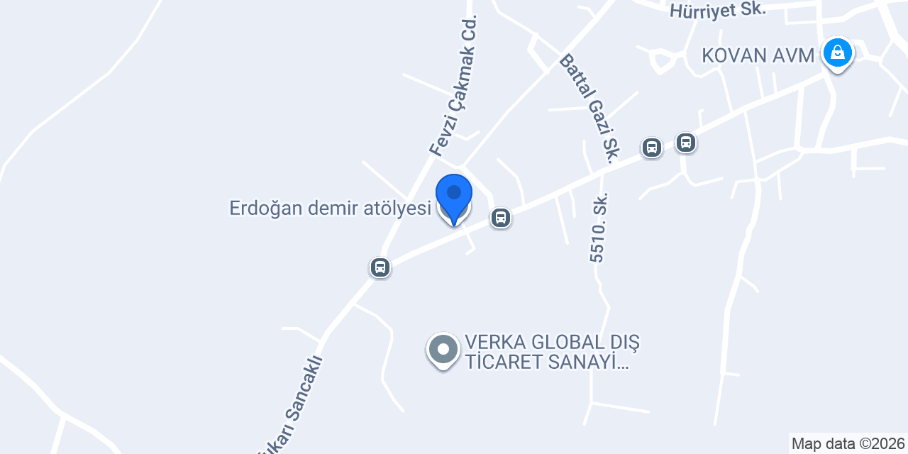 Erdoğan demir atölyesi konumu