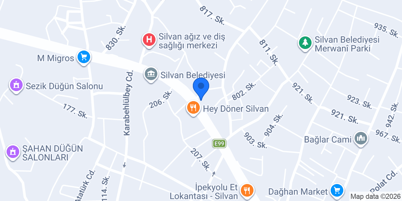 Silvan Uğur Lisesi konumu