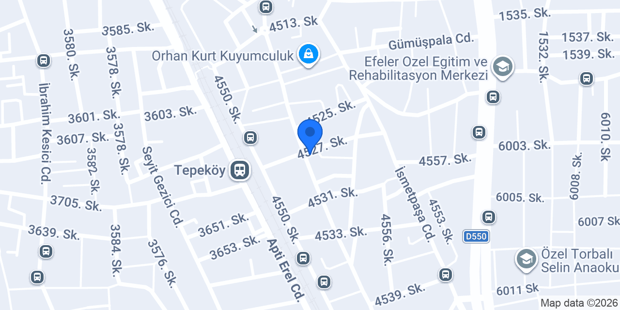 Gül kuaför konumu
