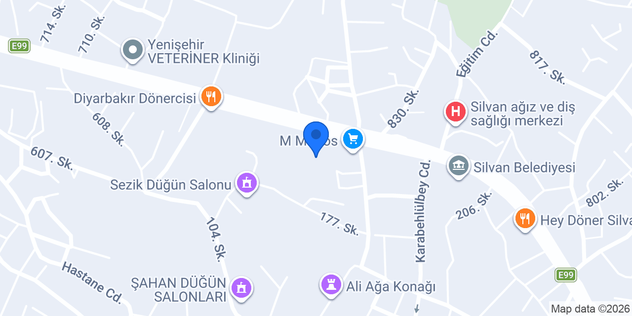 Silvan Taksi Durağı konumu