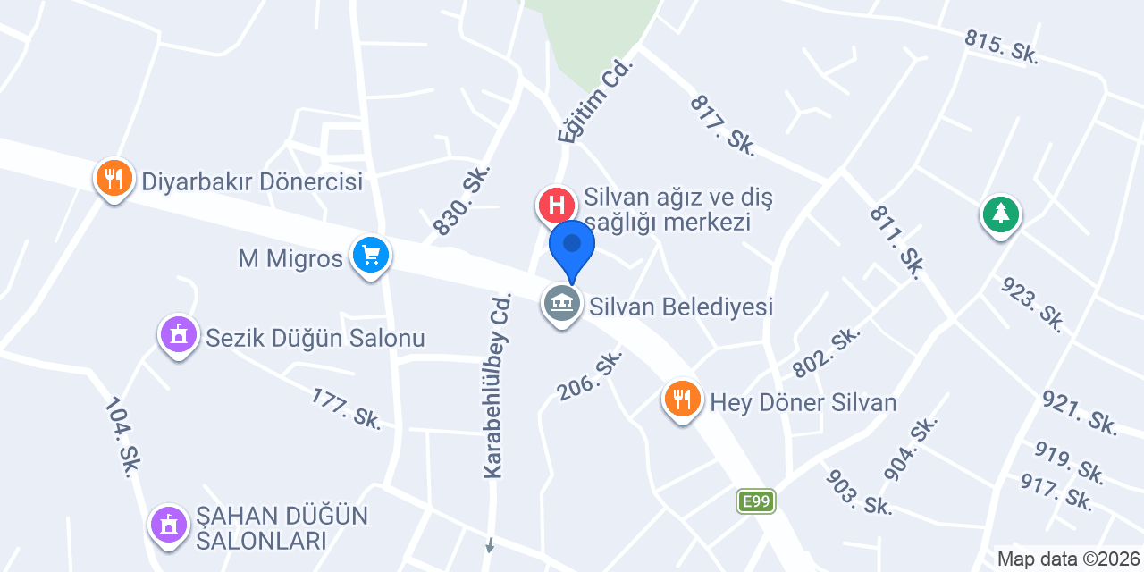 Sürat Kargo Silvan Şube konumu