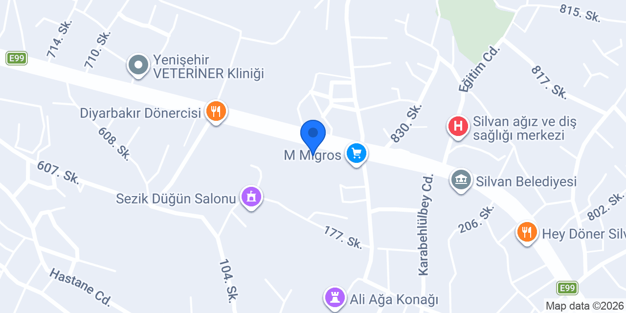Silvan Birebir İlgi Eğitim Kurumları konumu