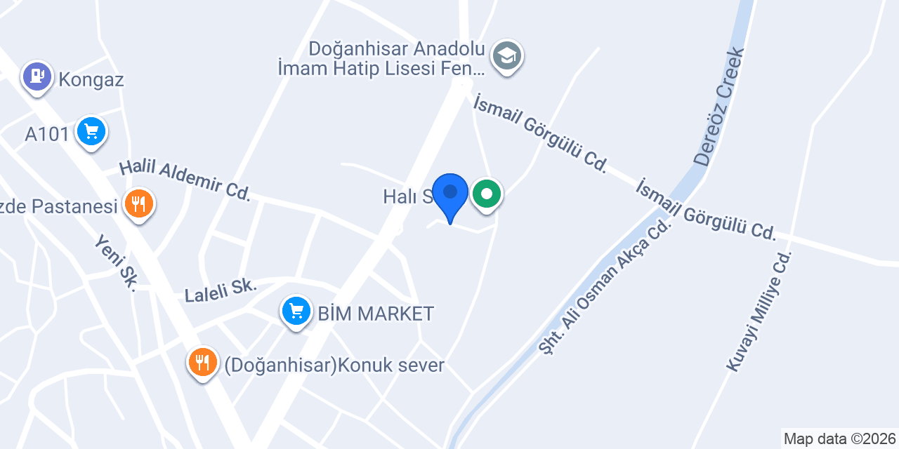 Doğanhisar ASEM ve KOMEK Kurs Merkezi konumu