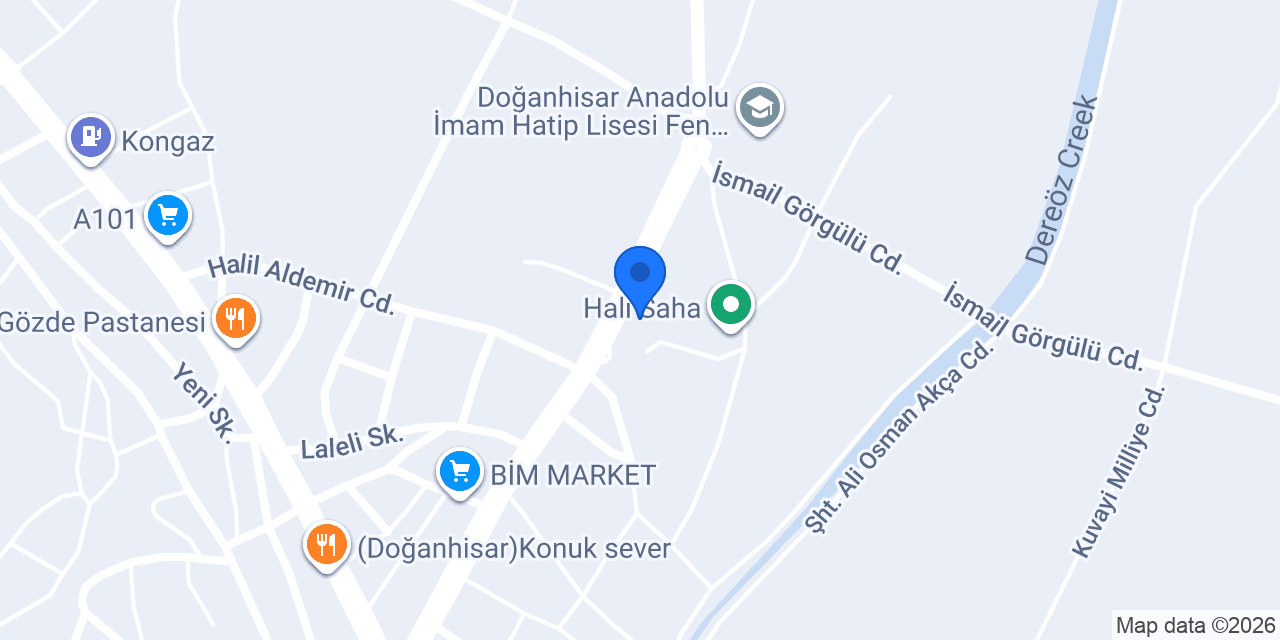 Doğanhisar Kaymakamlığı konumu