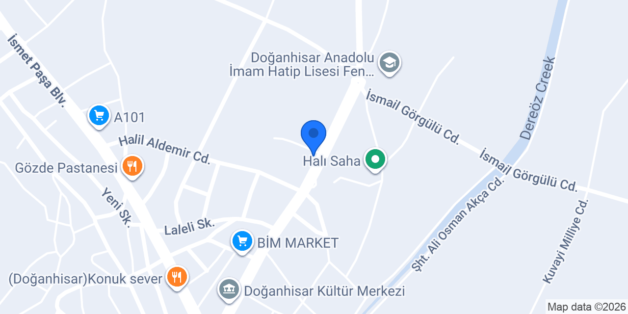 Doğanhisar Çok Programlı Lise konumu