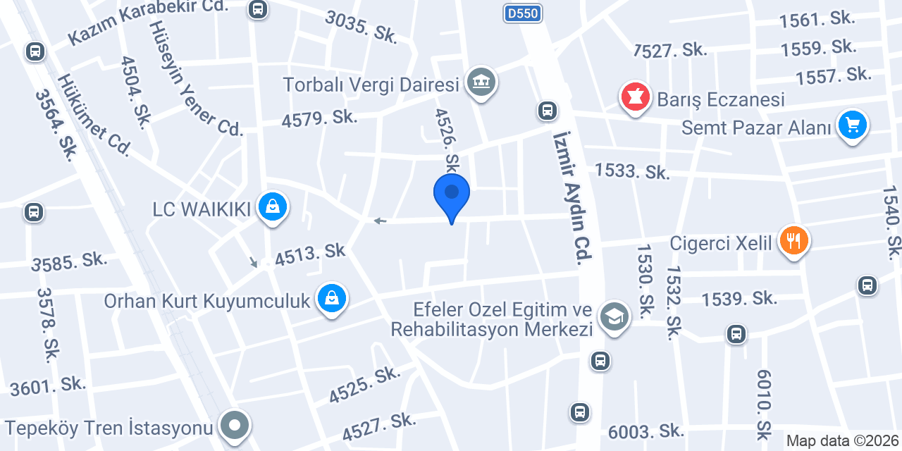 Şekerbank Torbalı Şubesi konumu