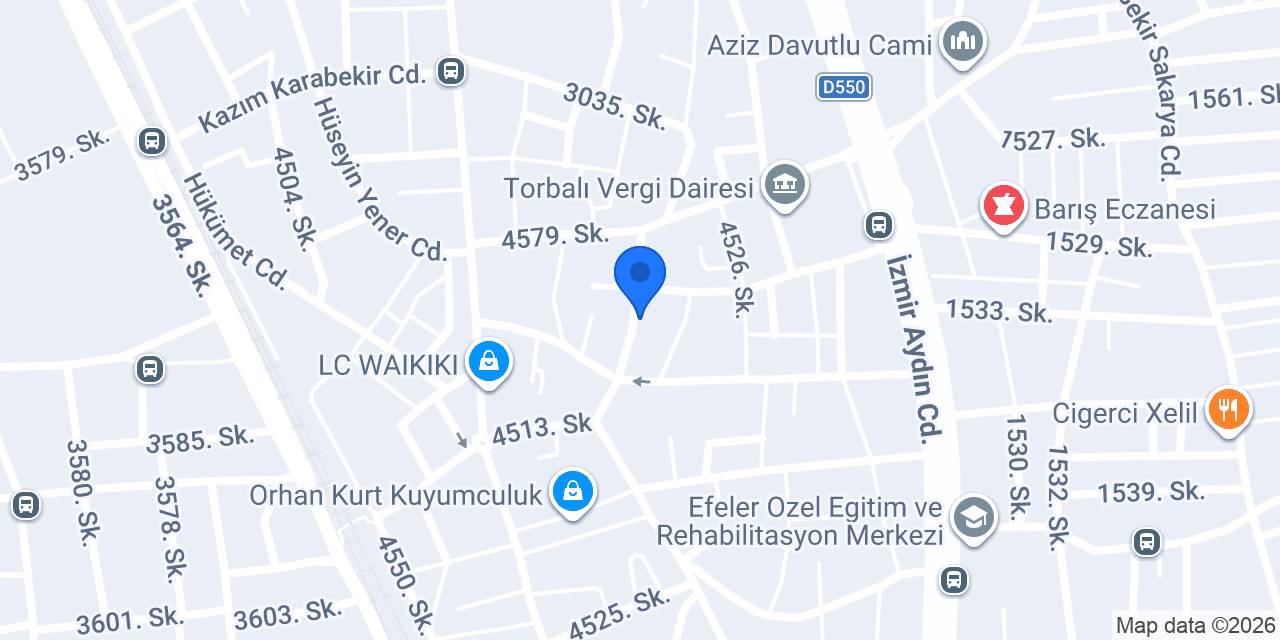 Torbalı Çilingir Uzman Anahtar konumu