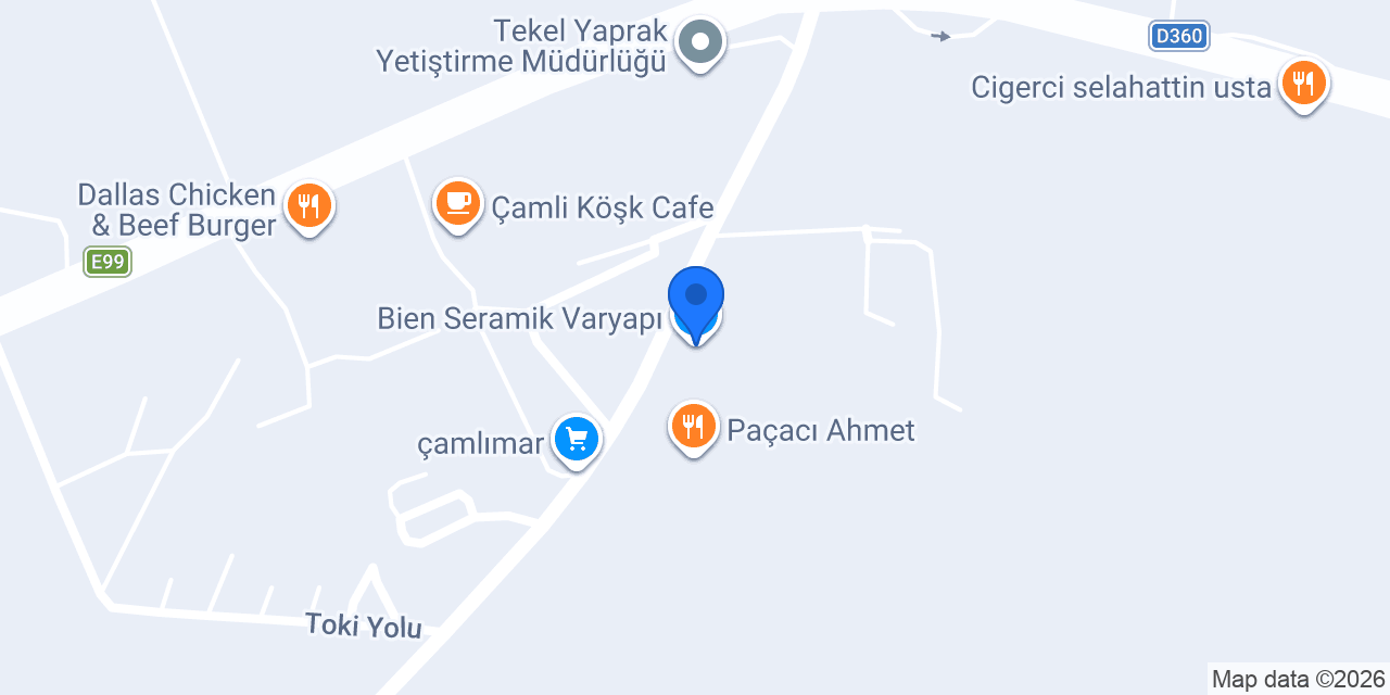 Bien Seramik Varyapı konumu