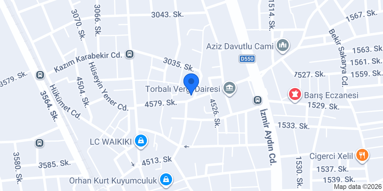 Akbank Torbalı Şubesi konumu