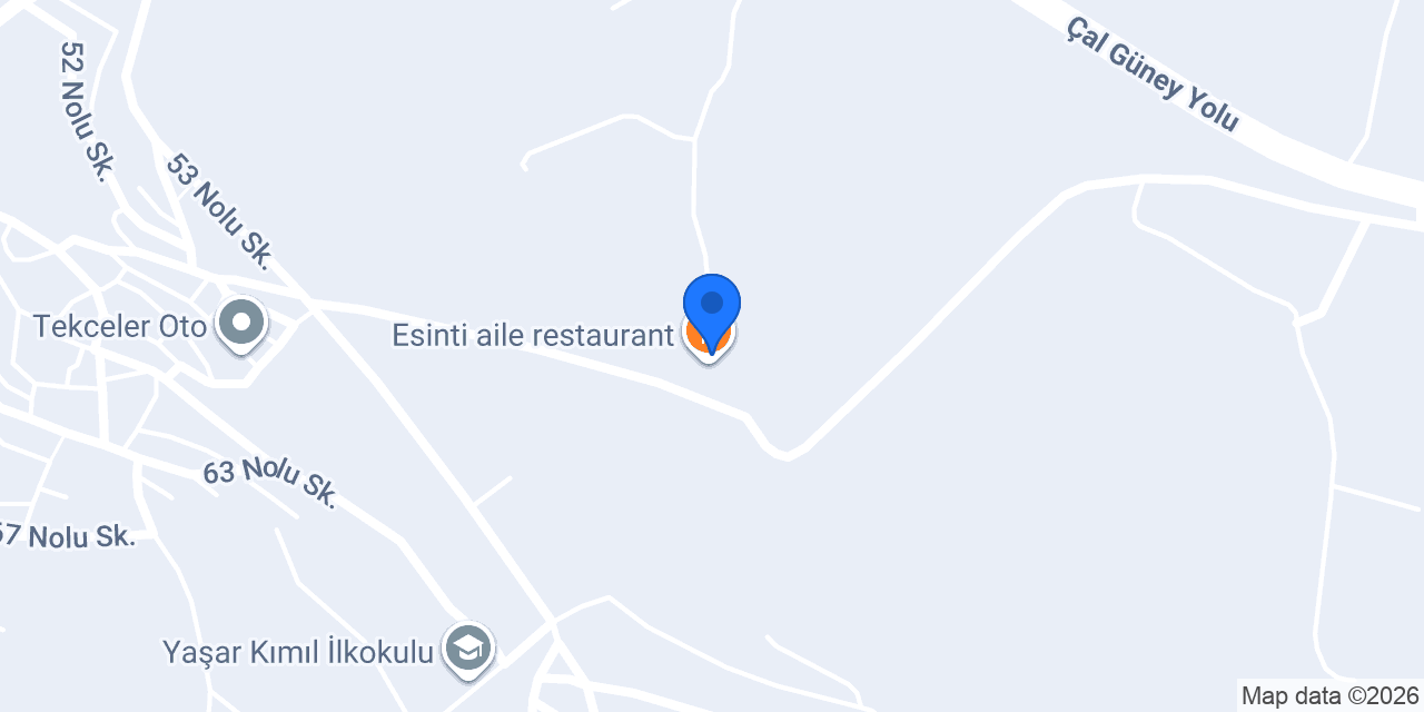Esinti aile restaurant konumu
