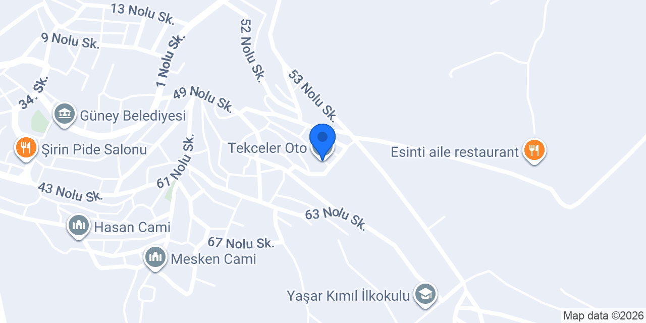 Tekceler Oto konumu