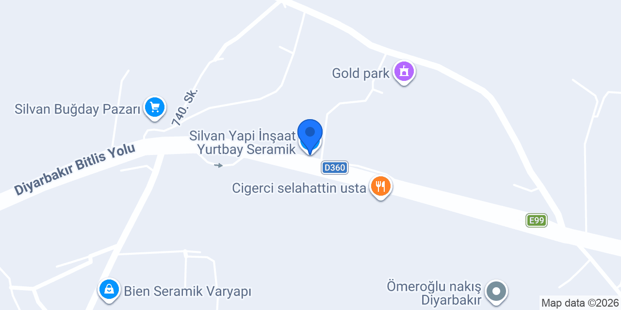 Silvan Yapi İnşaat Yurtbay Seramik konumu