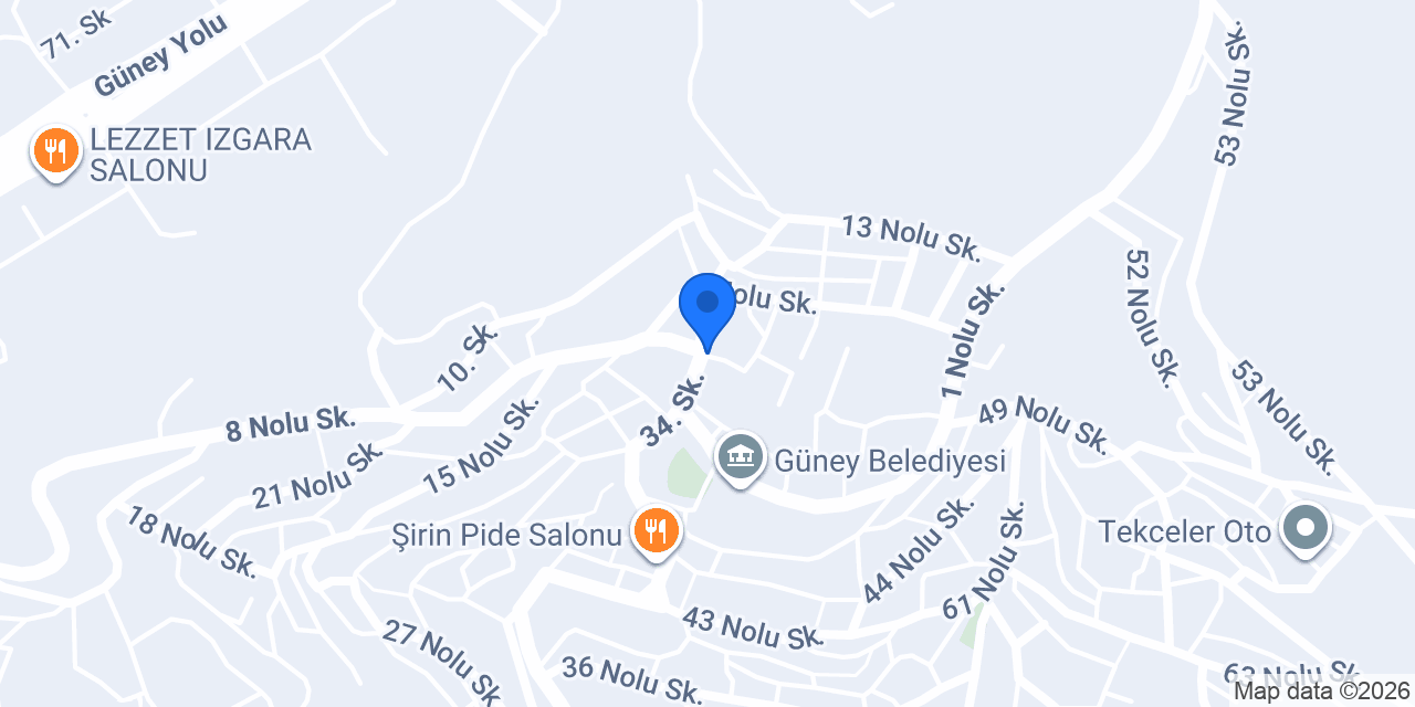Güney İlçe Jandarma Komutanlığı konumu