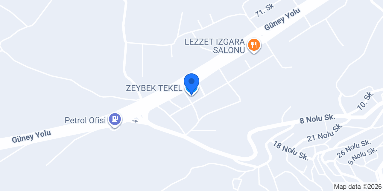 ZEYBEK TEKEL konumu