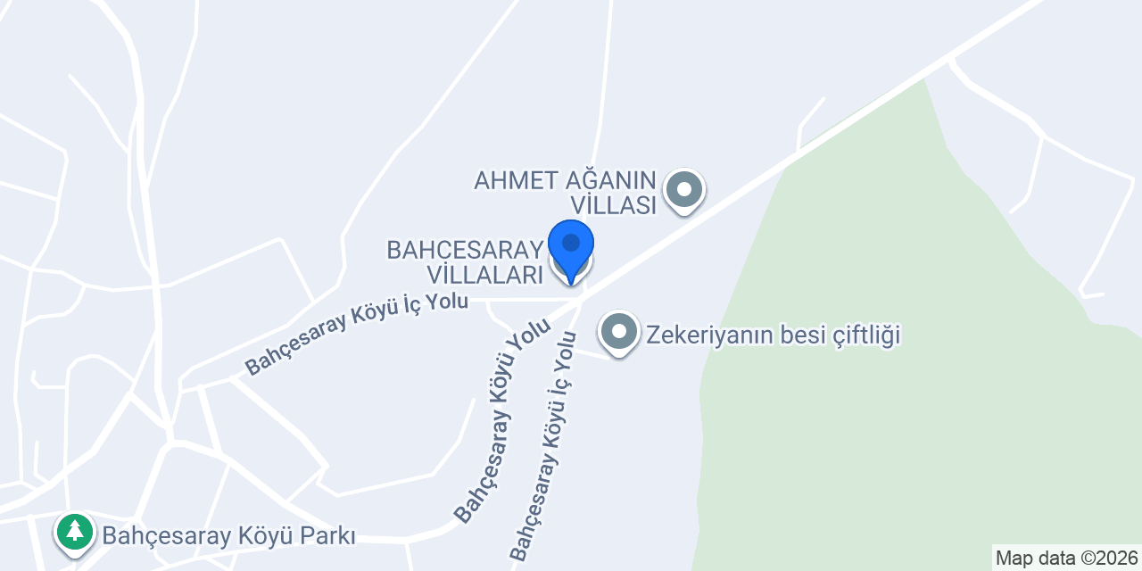 BAHÇESARAY VİLLALARI konumu
