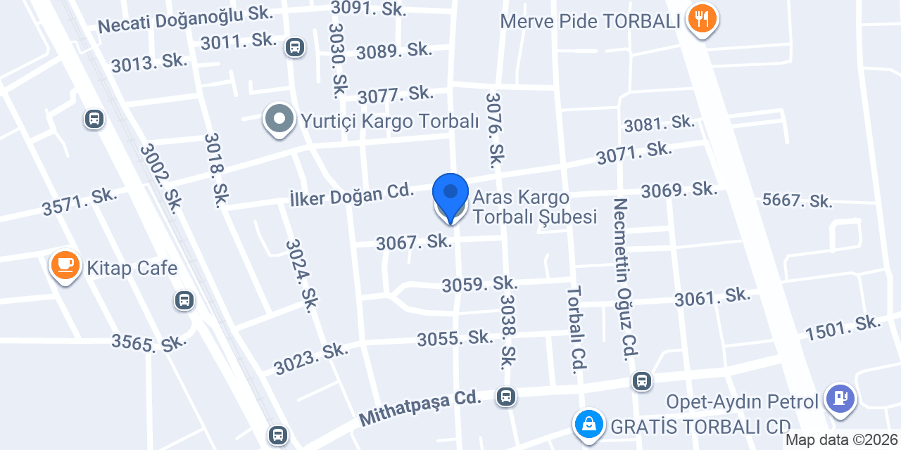 Aras Kargo Torbalı Şubesi konumu
