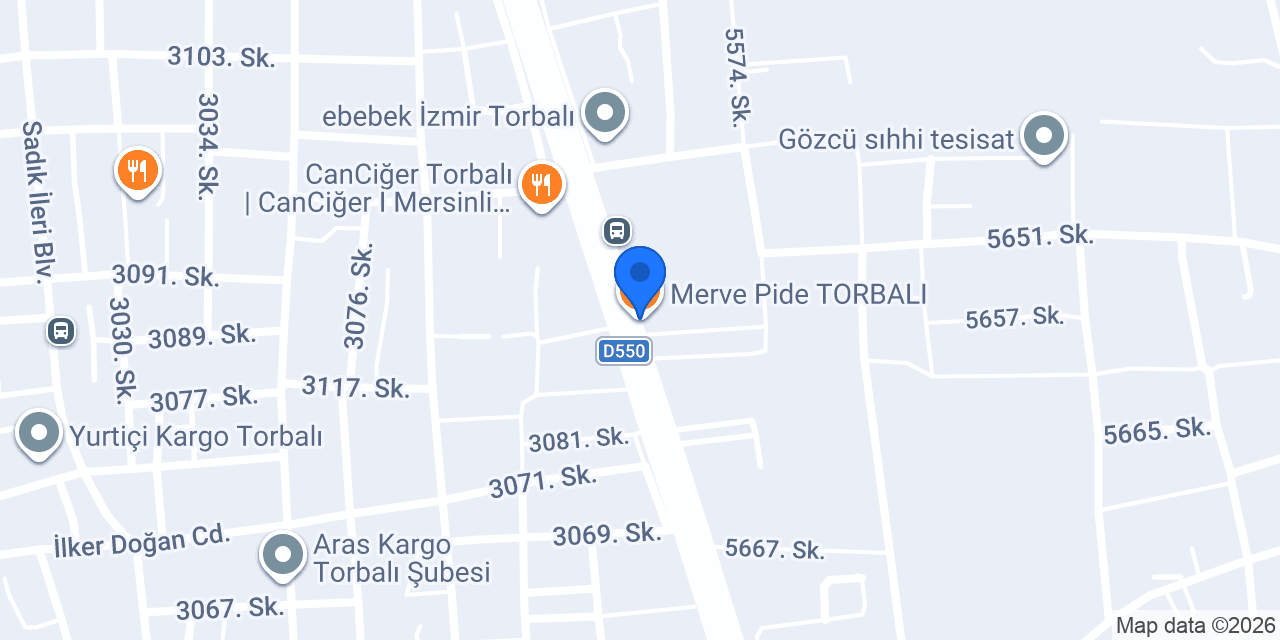 Merve Pide TORBALI konumu