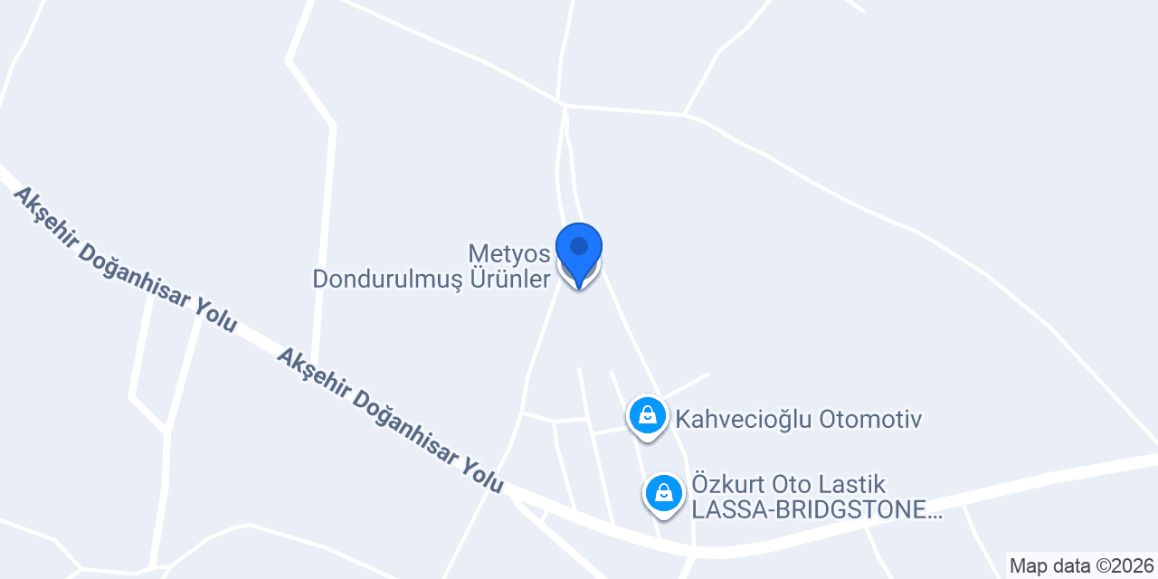 Metyos Dondurulmuş Ürünler konumu