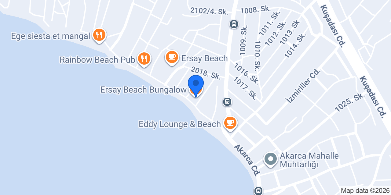 Ersay Beach Bungalow konumu