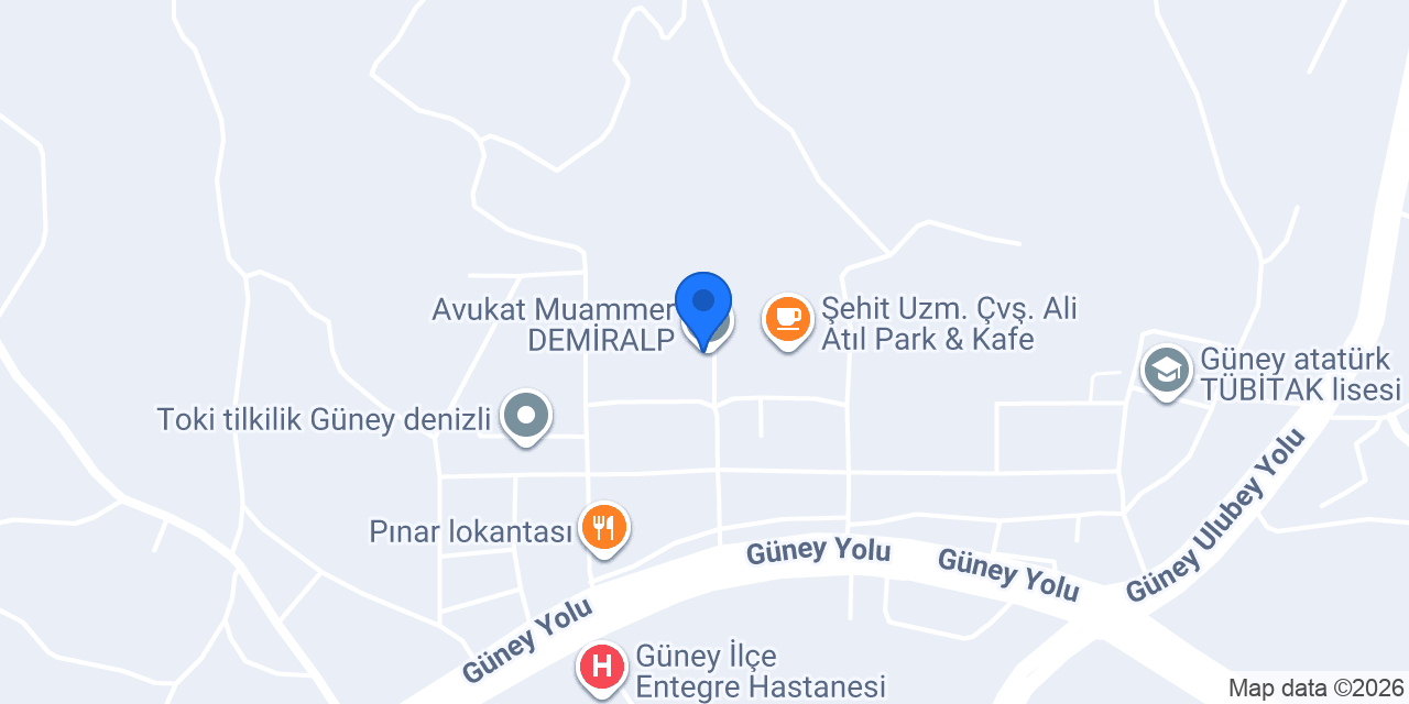 Avukat Muammer DEMİRALP konumu