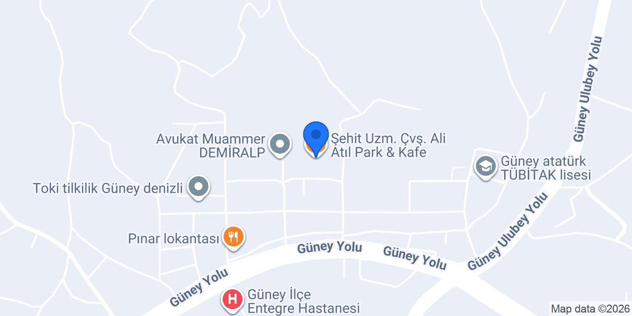 Şehit Uzm. Çvş. Ali Atıl Park & Kafe konumu