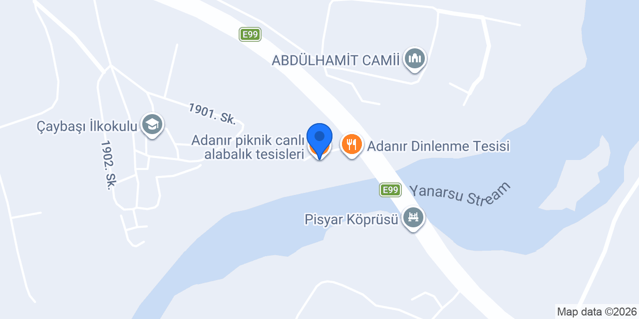 Adanır piknik canlı alabalık tesisleri konumu
