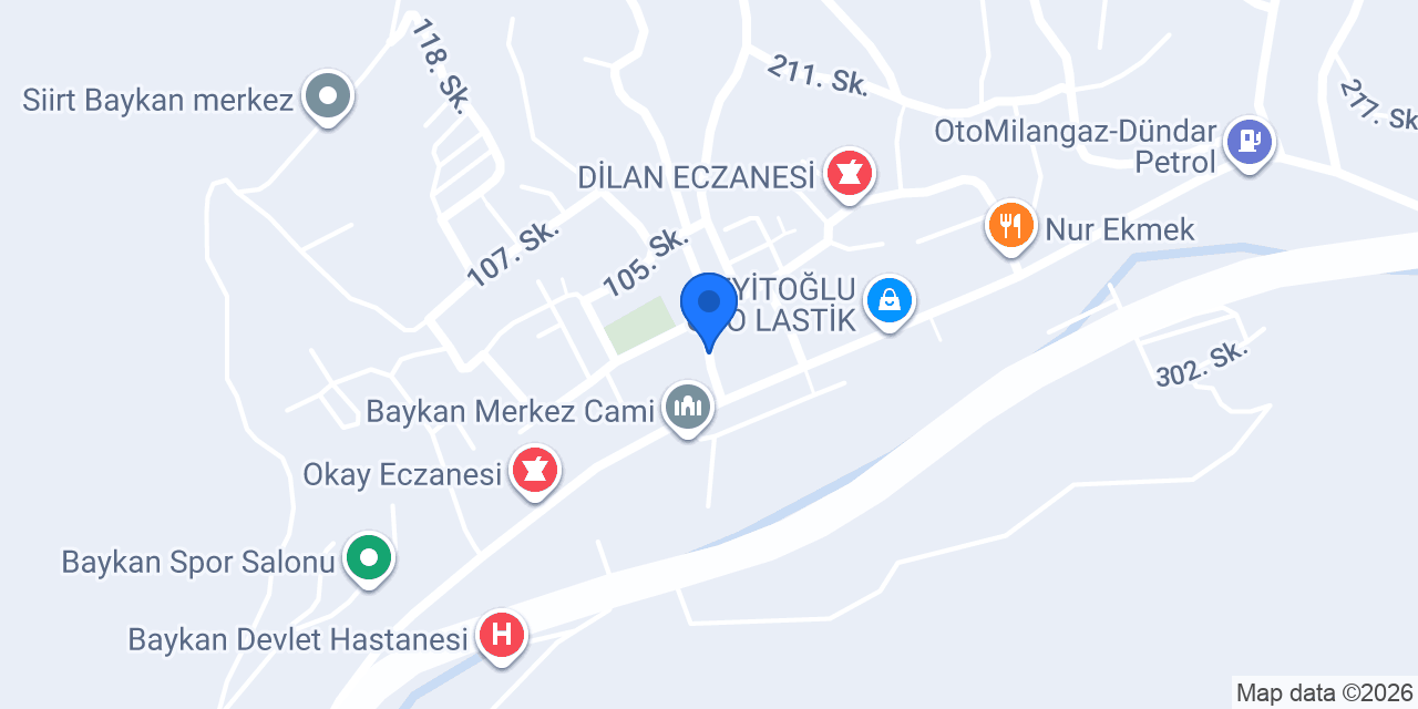 Baykan Büfe konumu