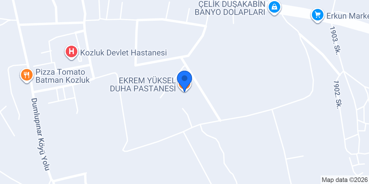 EKREM YÜKSEL DUHA PASTANESİ konumu