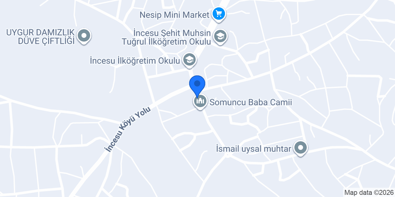 İncesu sulama koop konumu