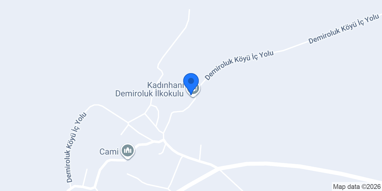 Kadınhanı Demiroluk İlkokulu konumu