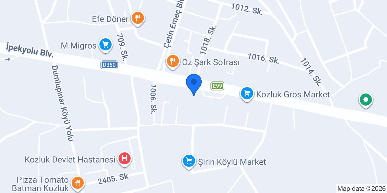 Halkbank Kozluk Şubesi konumu