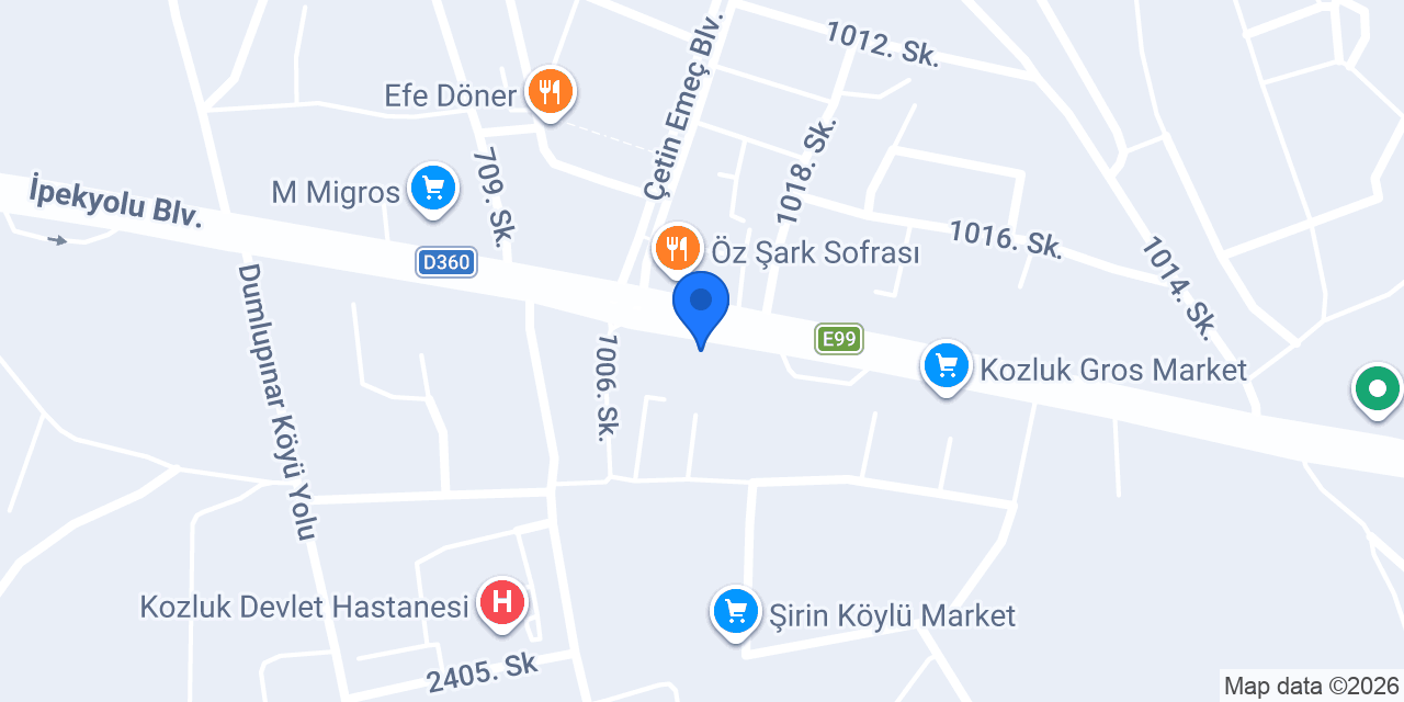 PARLAK MARKET konumu