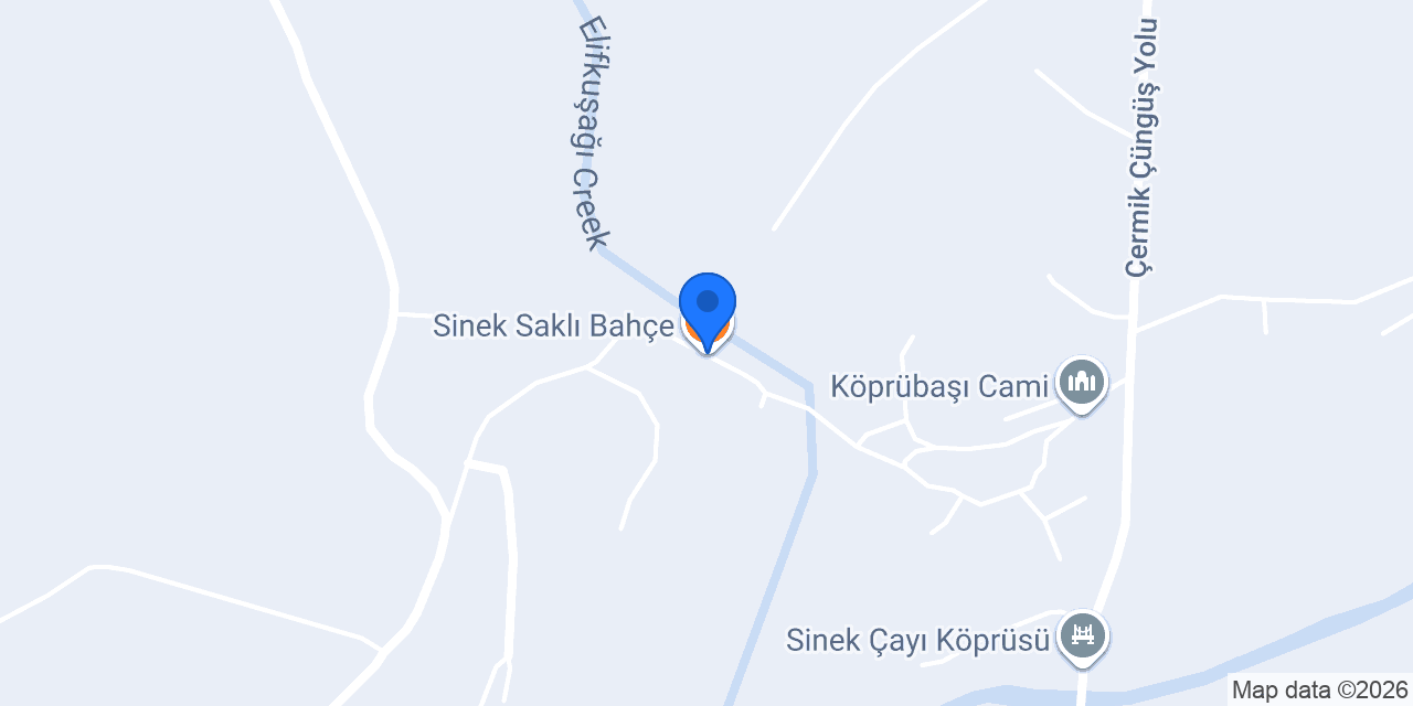 Sinek Saklı Bahçe konumu