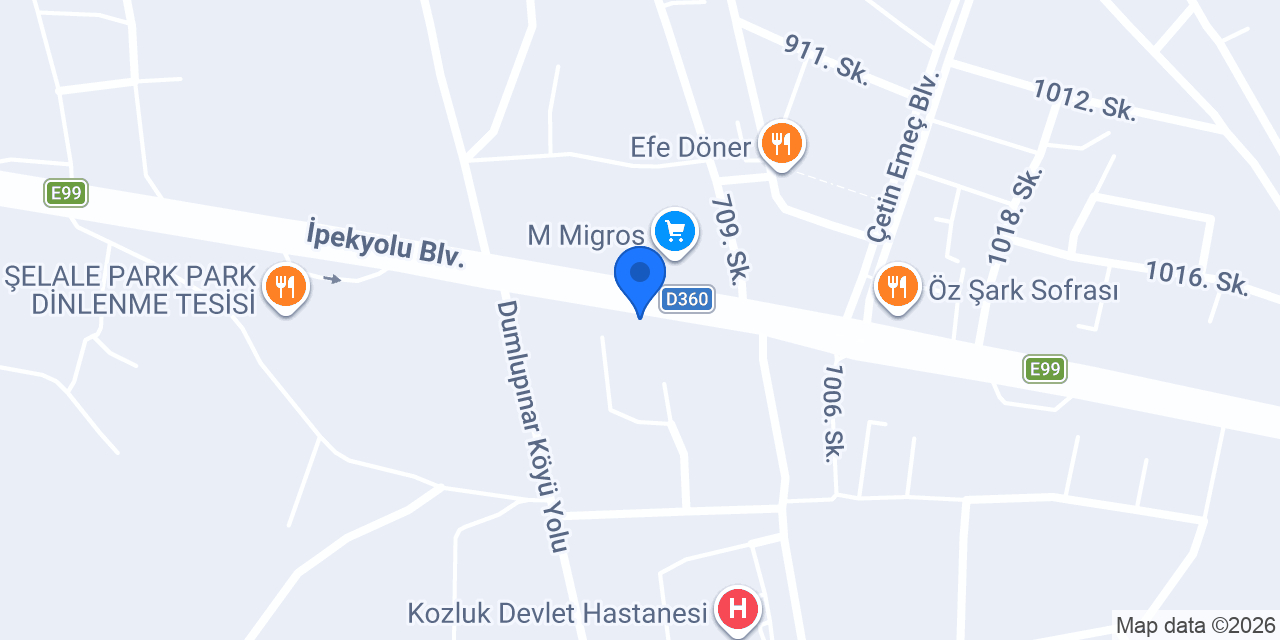 Atak Döner konumu