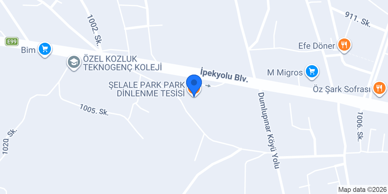 ŞELALE PARK PARK DİNLENME TESİSİ konumu