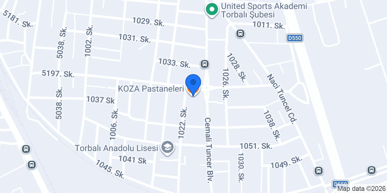 KOZA Pastaneleri konumu