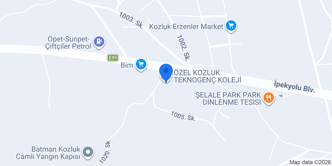 ÖZEL KOZLUK TEKNOGENÇ KOLEJİ konumu