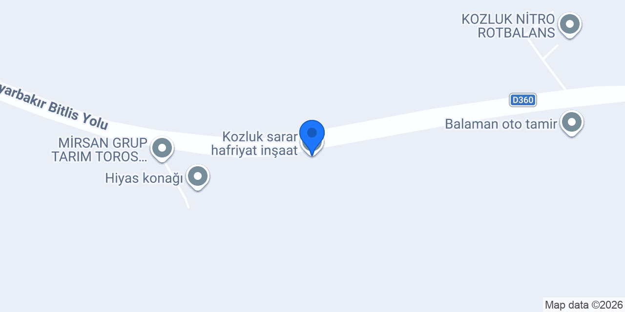Kozluk sarar hafriyat inşaat konumu