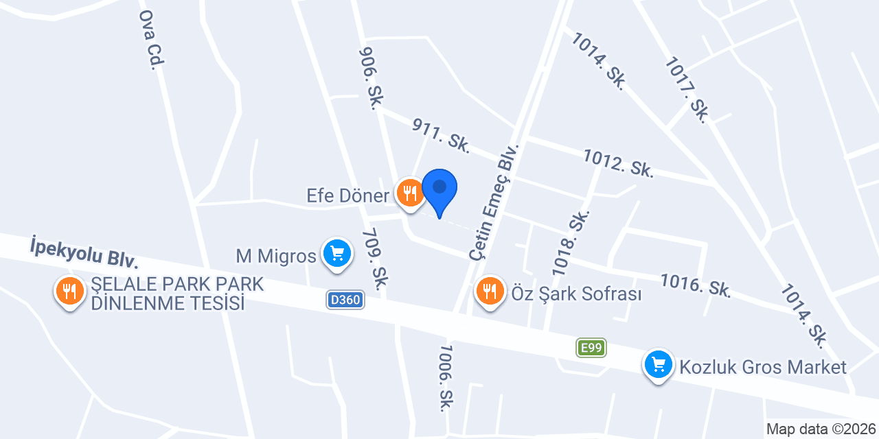 Effsane tantuni ve ızgara salonu konumu