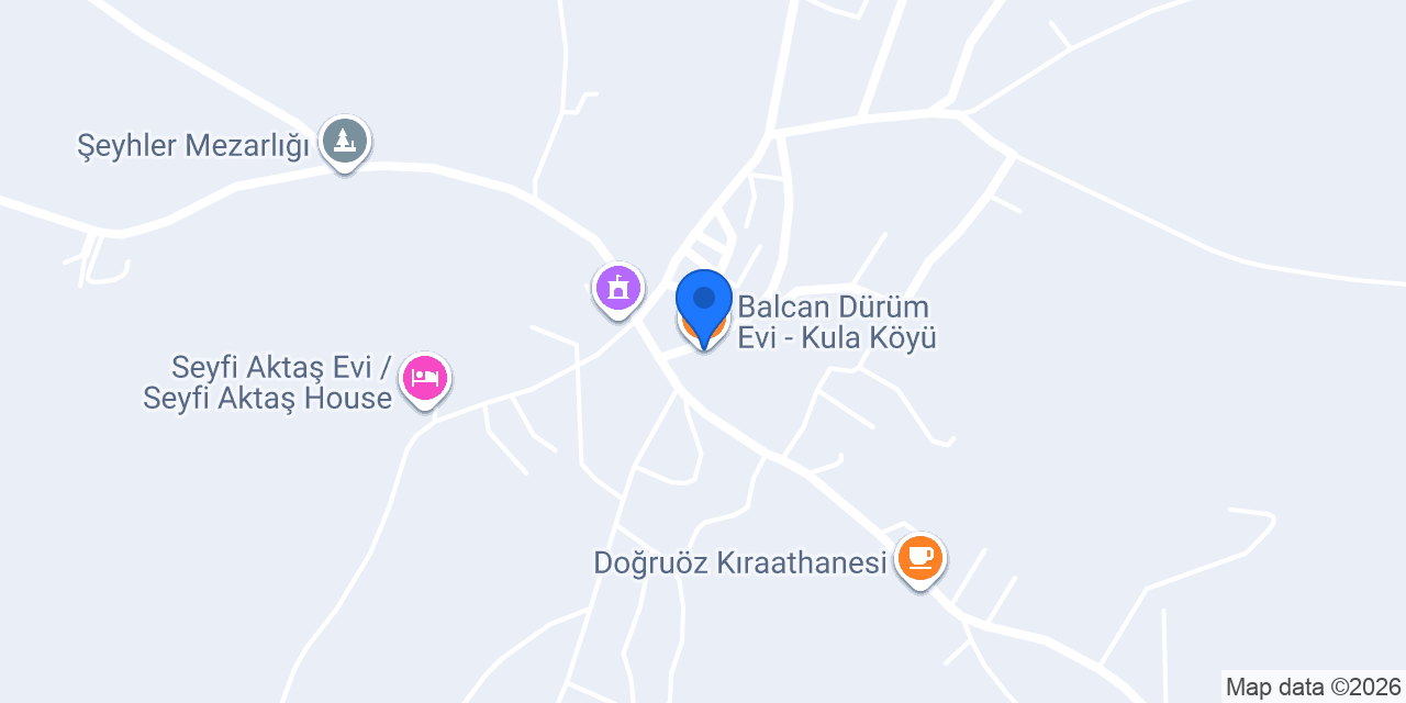 Balcan Dürüm Evi - Kula Köyü konumu