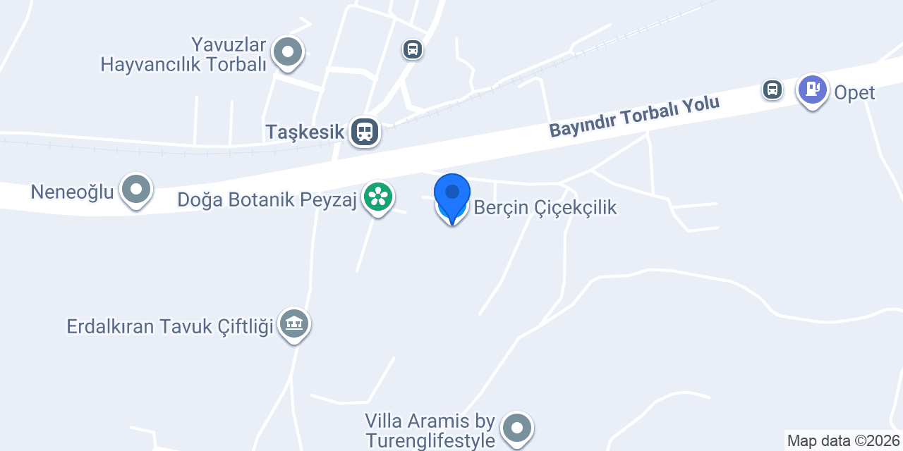 Berçin Çiçekçilik konumu