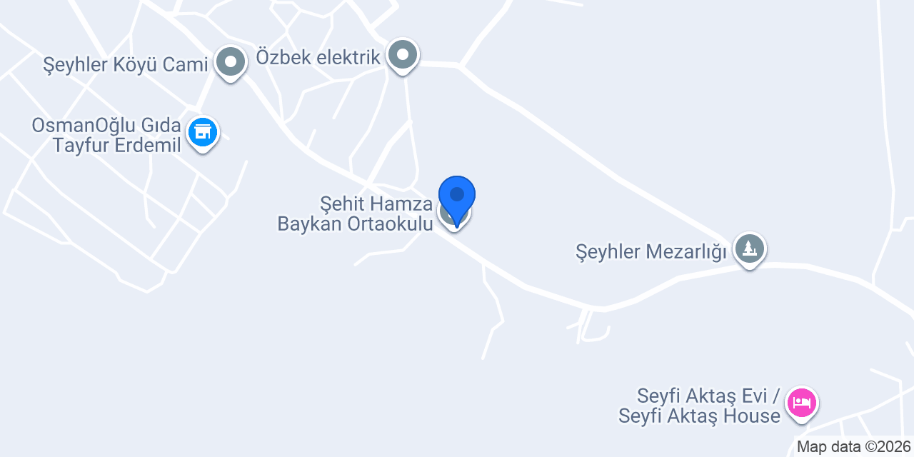 Şehit Hamza Baykan Ortaokulu konumu