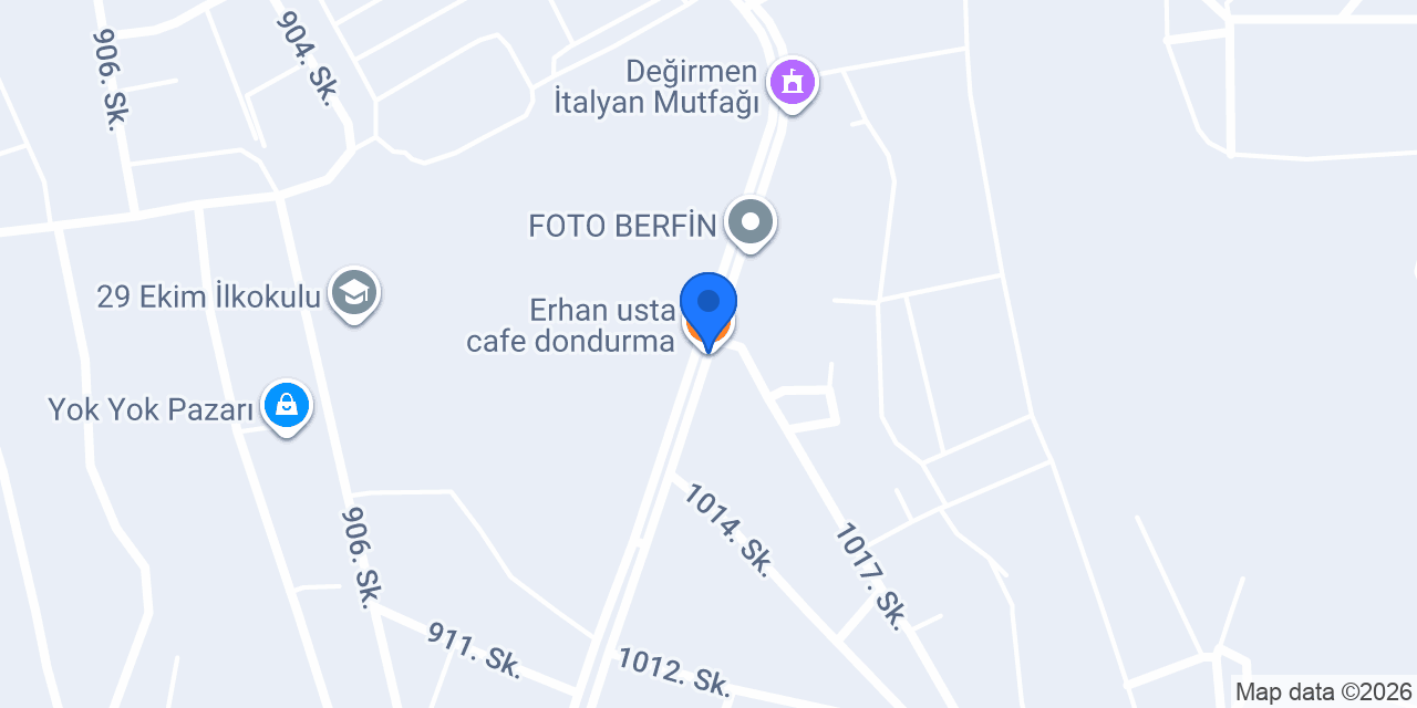 Erhan usta cafe dondurma konumu