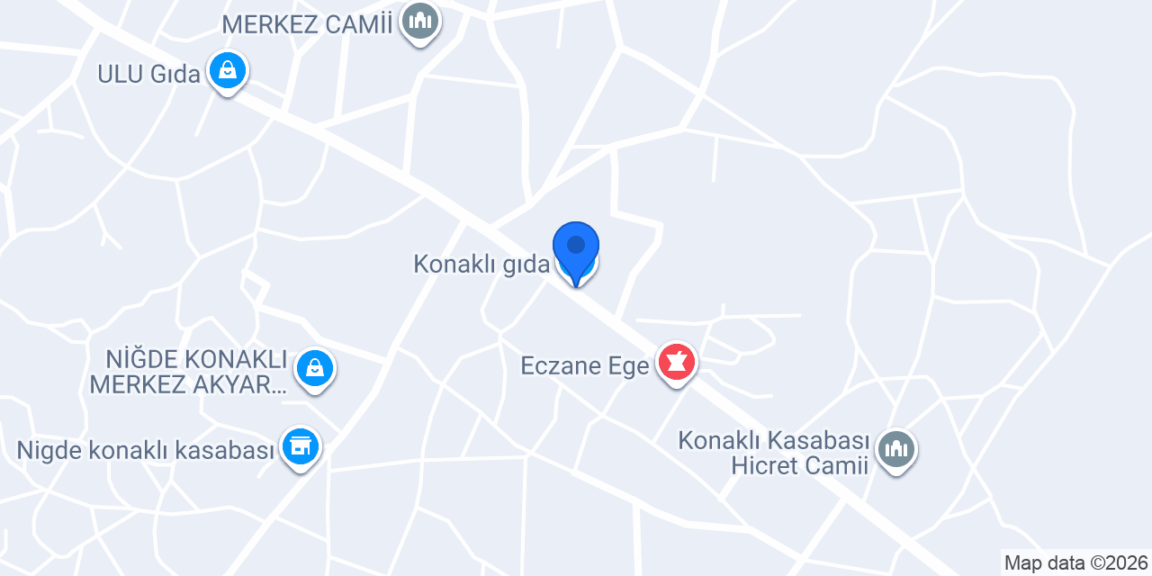 Konaklı gıda konumu