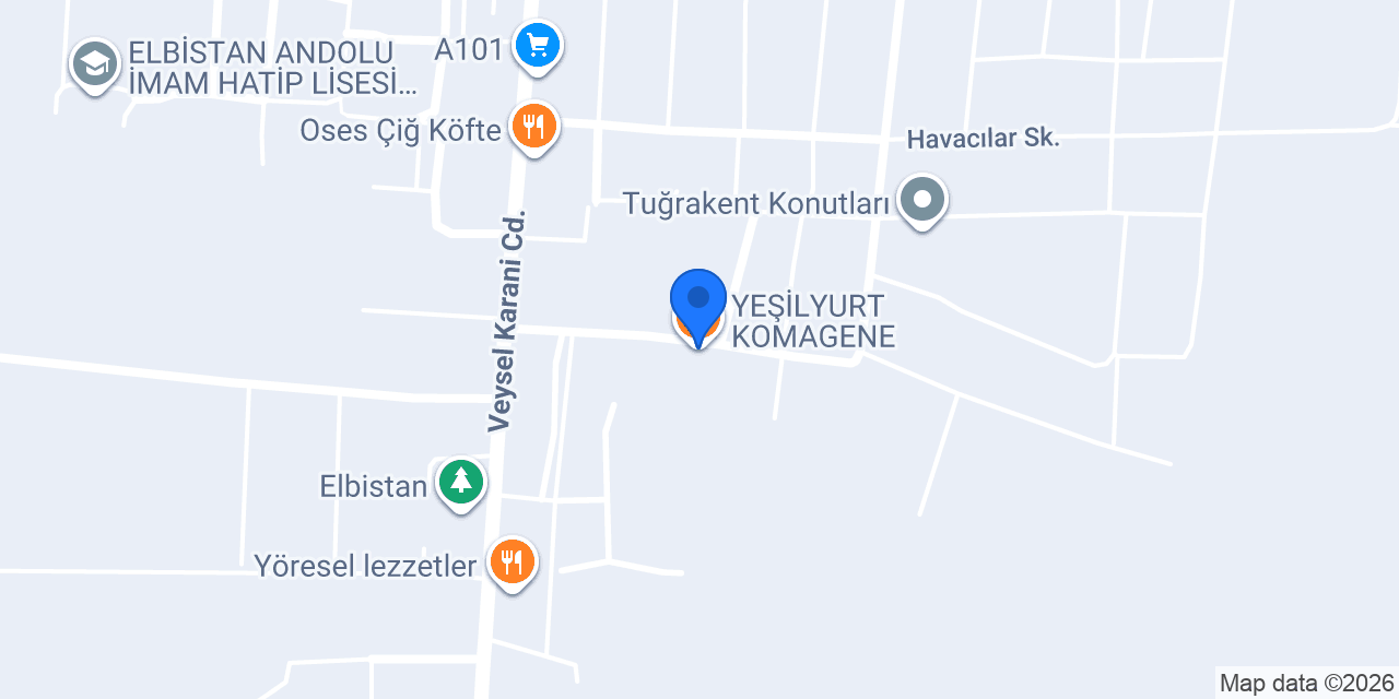 YEŞİLYURT KOMAGENE konumu