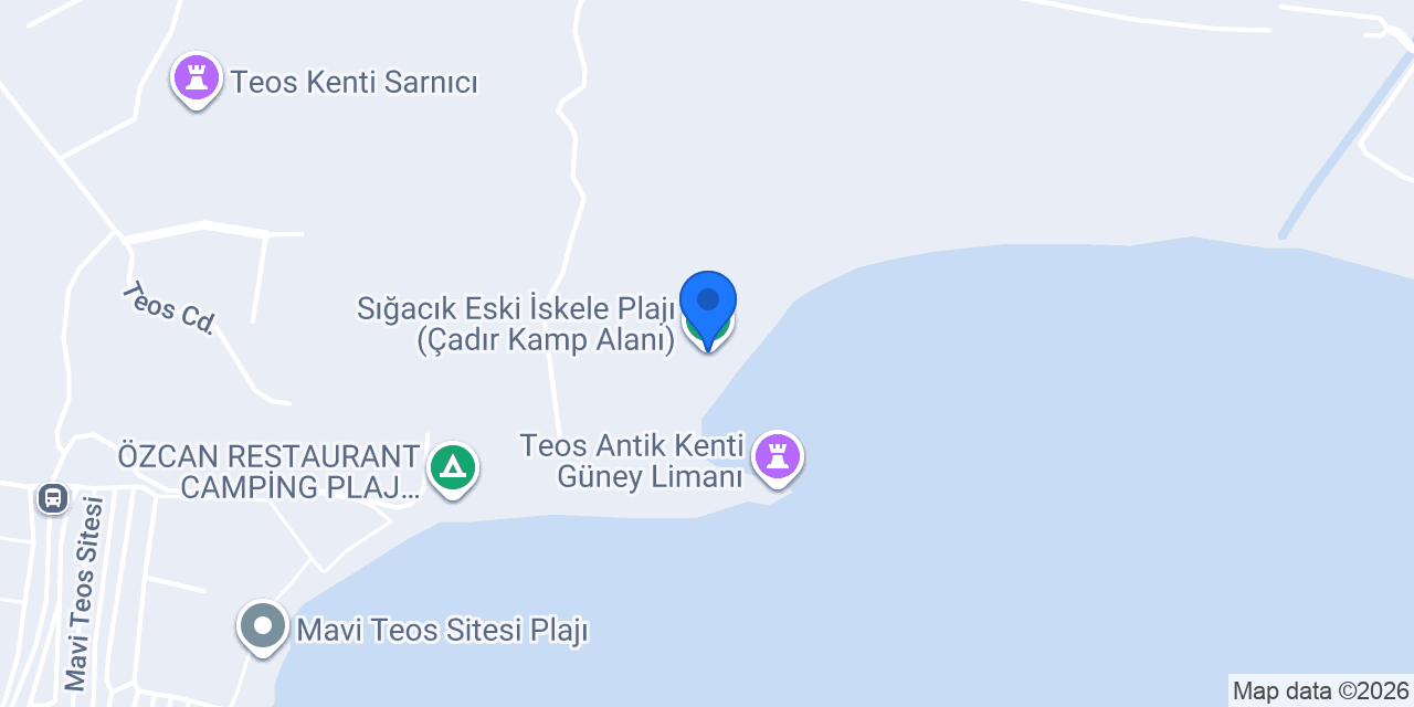 Sığacık Eski İskele Plajı (Çadır Kamp Alanı) konumu